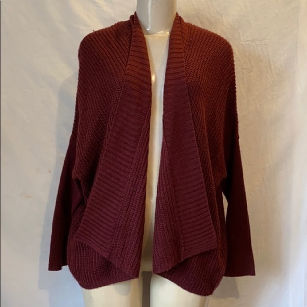 millau Long Cardigan Burgundy color